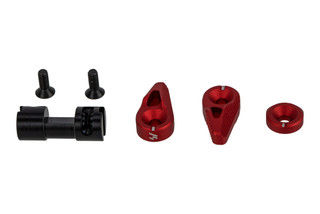 Strike Industries Flip Switch AR15 safety selector features a red anodized finish